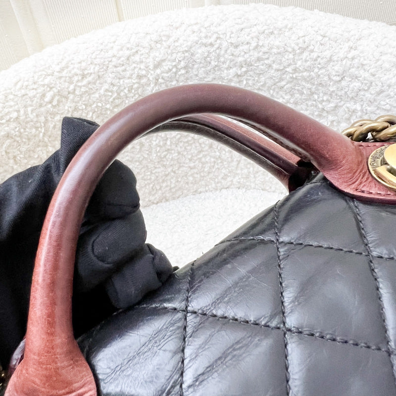 Chanel Castle Rock Flap in Black Glossy Distressed Calfskin and AGHW