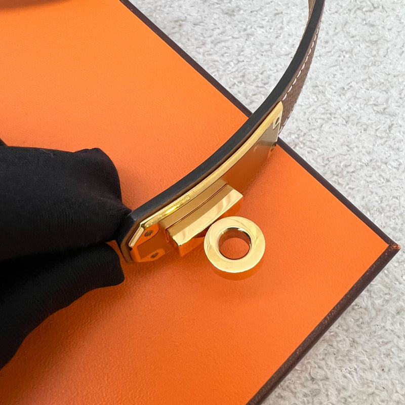 Hermes Kelly 18 Belt in Gold Epsom Leather and Rose Gold HW