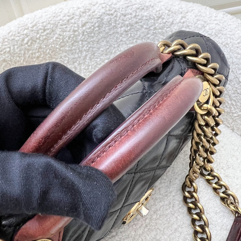 Chanel Castle Rock Flap in Black Glossy Distressed Calfskin and AGHW