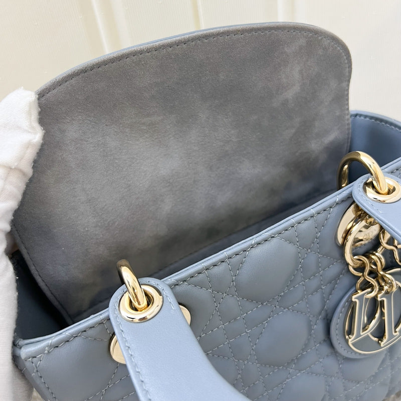 Dior Lady Dior My ABCDior Small Bag in Blue Lambskin and LGHW