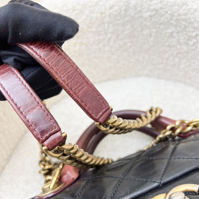 Chanel Castle Rock Flap in Black Glossy Distressed Calfskin and AGHW