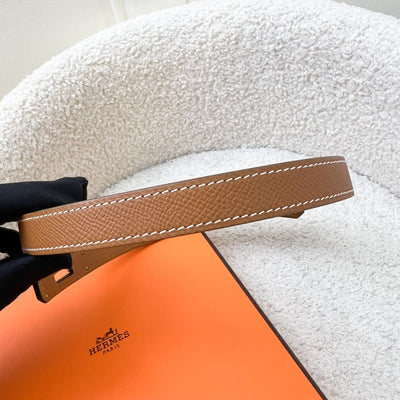 Hermes Kelly 18 Belt in Gold Epsom Leather and Rose Gold HW