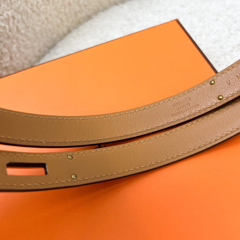 Hermes Kelly 18 Belt in Gold Epsom Leather and Rose Gold HW