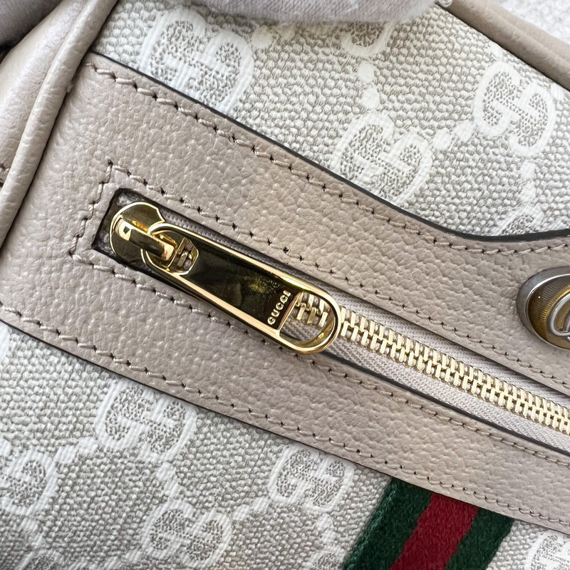 Gucci Ophidia GG Supreme Mini Bag in Beige Canvas LGHW