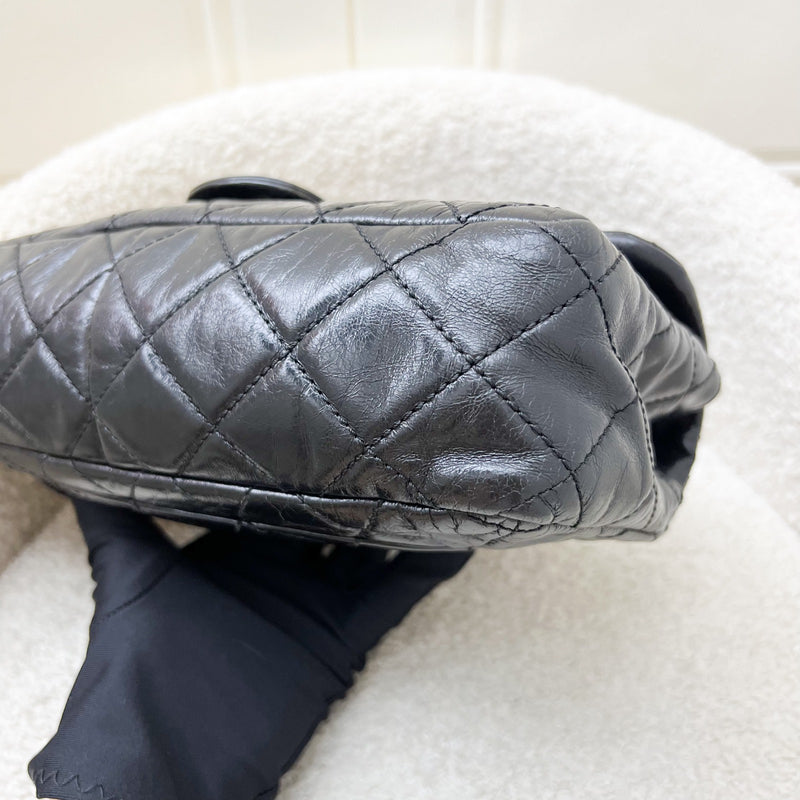 Chanel Castle Rock Flap in Black Glossy Distressed Calfskin and AGHW