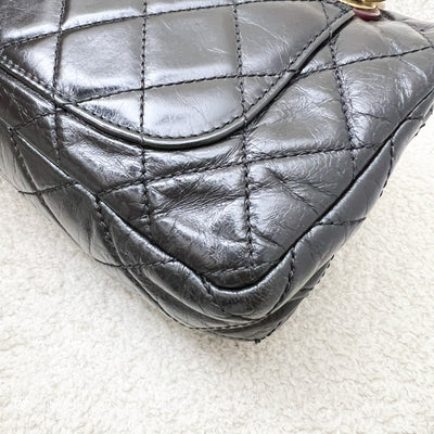 Chanel Castle Rock Flap in Black Glossy Distressed Calfskin and AGHW