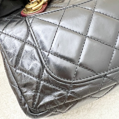 Chanel Castle Rock Flap in Black Glossy Distressed Calfskin and AGHW