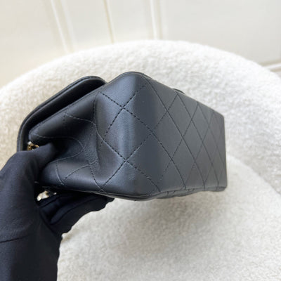 Chanel Classic Square Mini Flap in Black Lambskin and LGHW (Model: A35200)