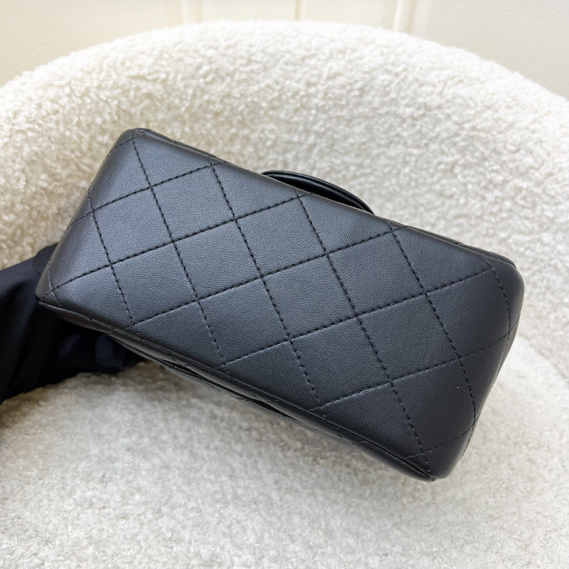 Chanel Classic Square Mini Flap in Black Lambskin and LGHW (Model: A35200)