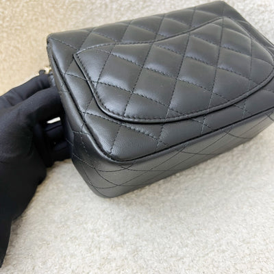 Chanel Classic Square Mini Flap in Black Lambskin and LGHW (Model: A35200)