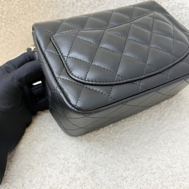 Chanel Classic Square Mini Flap in Black Lambskin and LGHW (Model: A35200)