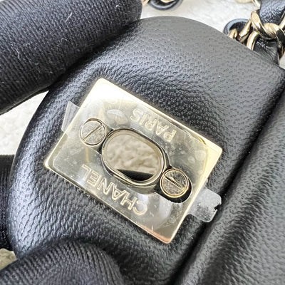 Chanel Classic Square Mini Flap in Black Lambskin and LGHW (Model: A35200)
