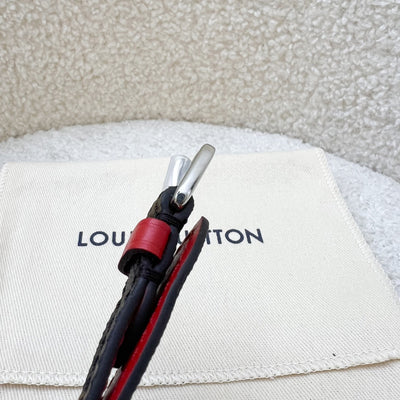 LV Luggage Tag in Dark Orange / Taupe / Red Epi Leather and Monogram Canvas