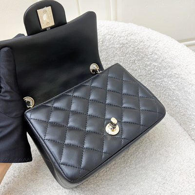 Chanel Classic Square Mini Flap in Black Lambskin and LGHW (Model: A35200)