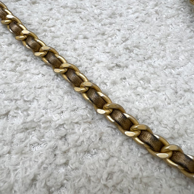 Chanel Seasonal Flap Bag in Gold Shiny Calfskin / Caviar and AGHW