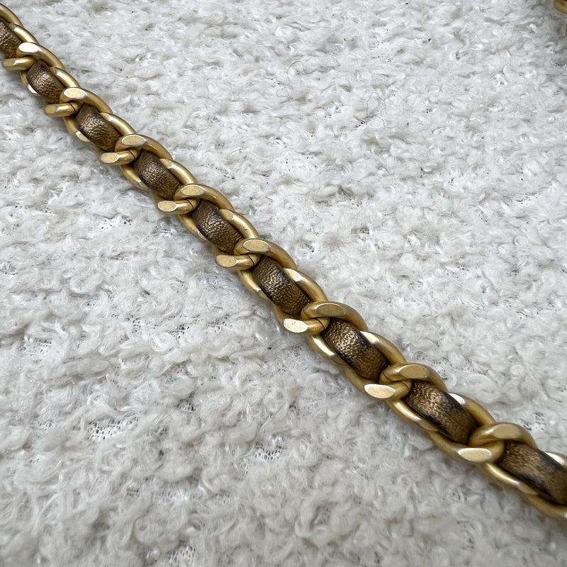 Chanel Seasonal Flap Bag in Gold Shiny Calfskin / Caviar and AGHW