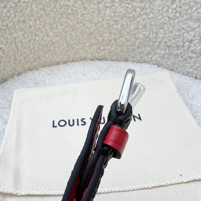 LV Luggage Tag in Dark Orange / Taupe / Red Epi Leather and Monogram Canvas