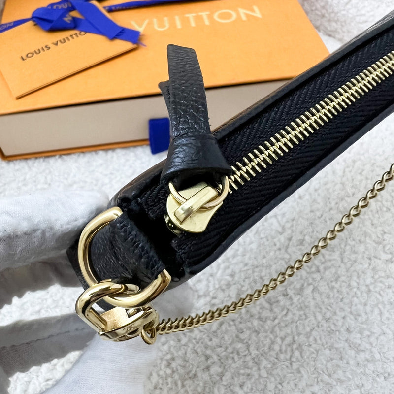 LV Mini Pochette Accessoires in Bicolor Black / Creme Empreinte Leather GHW