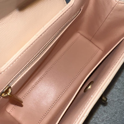 Chanel Mini / Small Kelly Bag in 25C Beige Shiny Distressed Calfskin and AGHW (Model: AS4416)