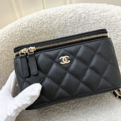 Chanel Classic Small Vanity in Black Caviar and LGHW (AP1341)