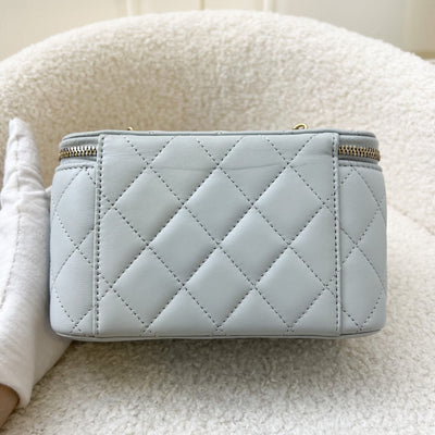 Chanel Pearl Crush Vanity in 23C Light Grey Lambskin and AGHW