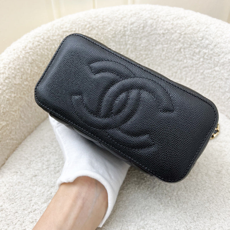 Chanel Classic Small Vanity in Black Caviar and LGHW (AP1341)