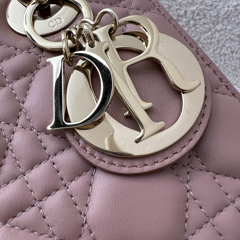 Dior Small Lady Dior My ABCDior Small Bag in Blush Pink Lambskin and LGHW (Model: M0538OCAL, Colour: M50P)