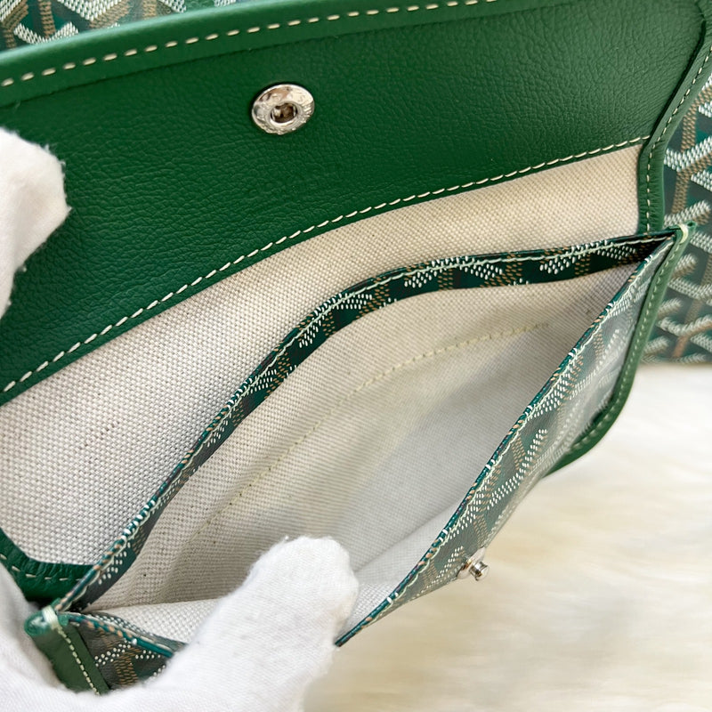 Goyard Saint Louis PM Tote in Green Signature Goyardine Canvas