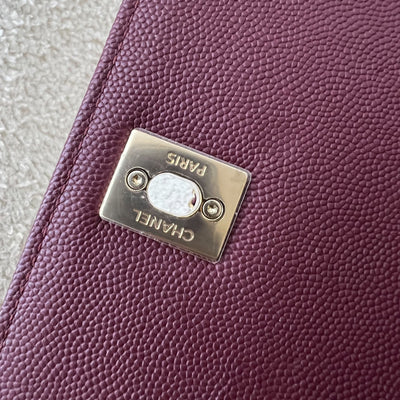 Chanel Small Business Affinity Flap in Burgundy Red Caviar and LGHW