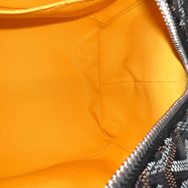 Goyard Bowling 25 Toiletry Pouch / Bag in Black Signature Goyardine Canvas and Black Leather
