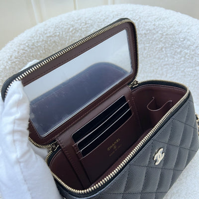 Chanel Classic Small Vanity in Black Caviar and LGHW (AP1341)