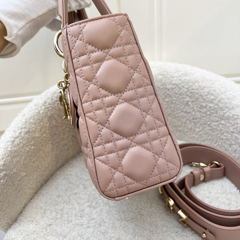 Dior Small Lady Dior My ABCDior Small Bag in Blush Pink Lambskin and LGHW (Model: M0538OCAL, Colour: M50P)