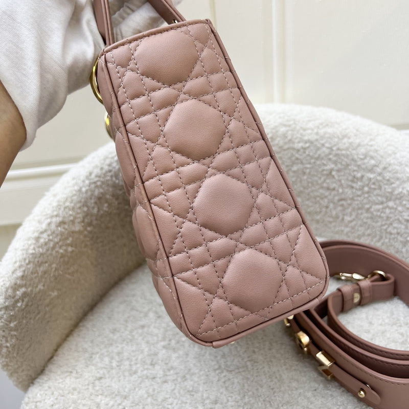 Dior Small Lady Dior My ABCDior Small Bag in Blush Pink Lambskin and LGHW (Model: M0538OCAL, Colour: M50P)