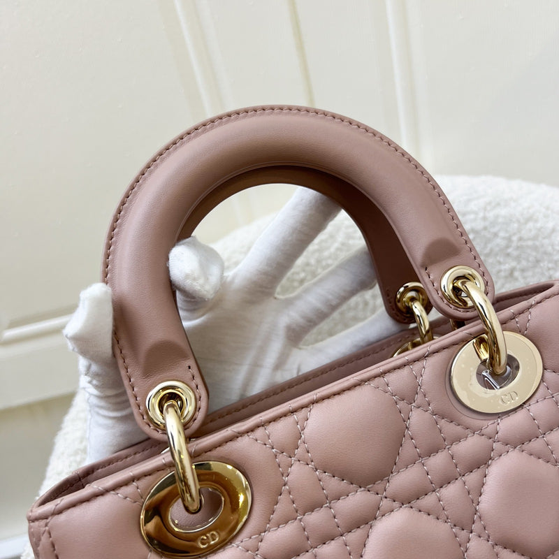 Dior Small Lady Dior My ABCDior Small Bag in Blush Pink Lambskin and LGHW (Model: M0538OCAL, Colour: M50P)