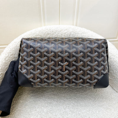 Goyard Bowling 25 Toiletry Pouch / Bag in Black Signature Goyardine Canvas and Black Leather