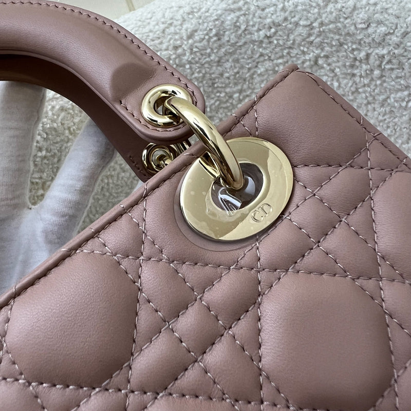 Dior Small Lady Dior My ABCDior Small Bag in Blush Pink Lambskin and LGHW (Model: M0538OCAL, Colour: M50P)