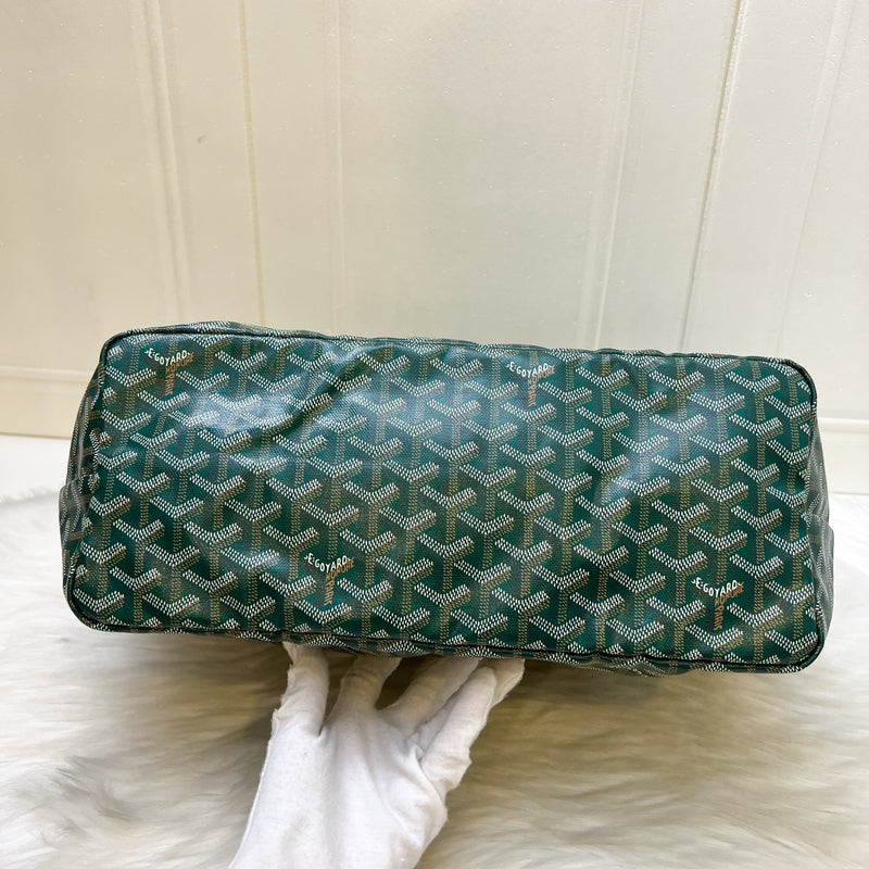 Goyard Saint Louis PM Tote in Green Signature Goyardine Canvas