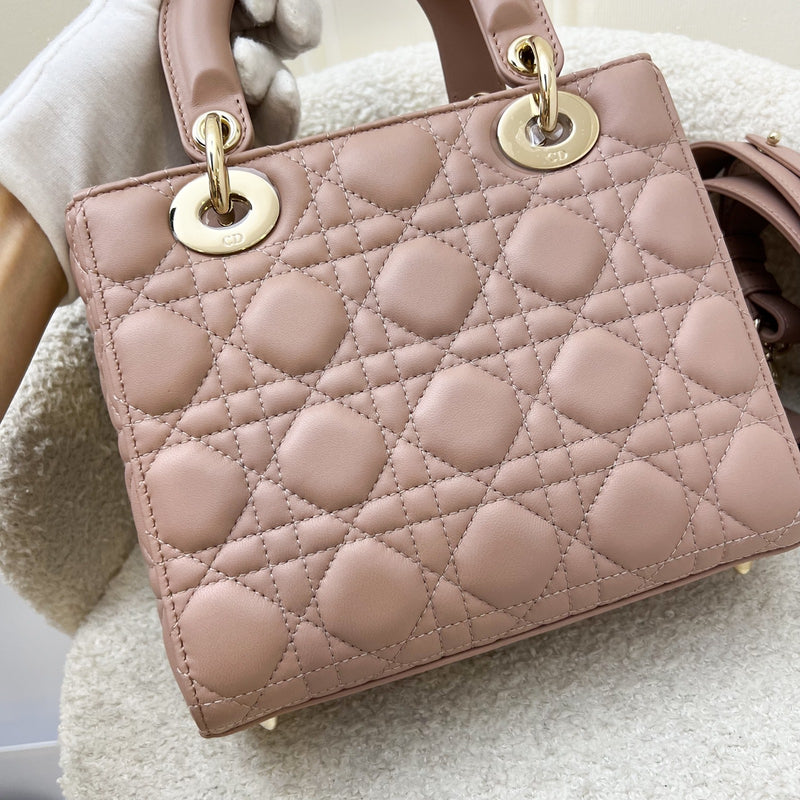 Dior Small Lady Dior My ABCDior Small Bag in Blush Pink Lambskin and LGHW (Model: M0538OCAL, Colour: M50P)