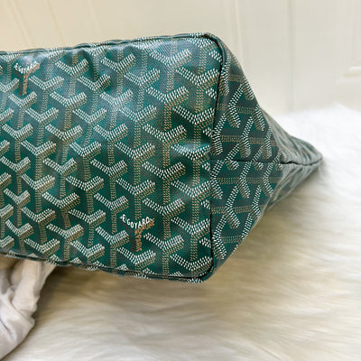 Goyard Saint Louis PM Tote in Green Signature Goyardine Canvas
