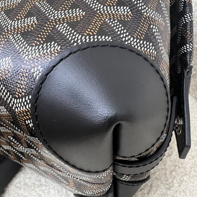 Goyard Bowling 25 Toiletry Pouch / Bag in Black Signature Goyardine Canvas and Black Leather