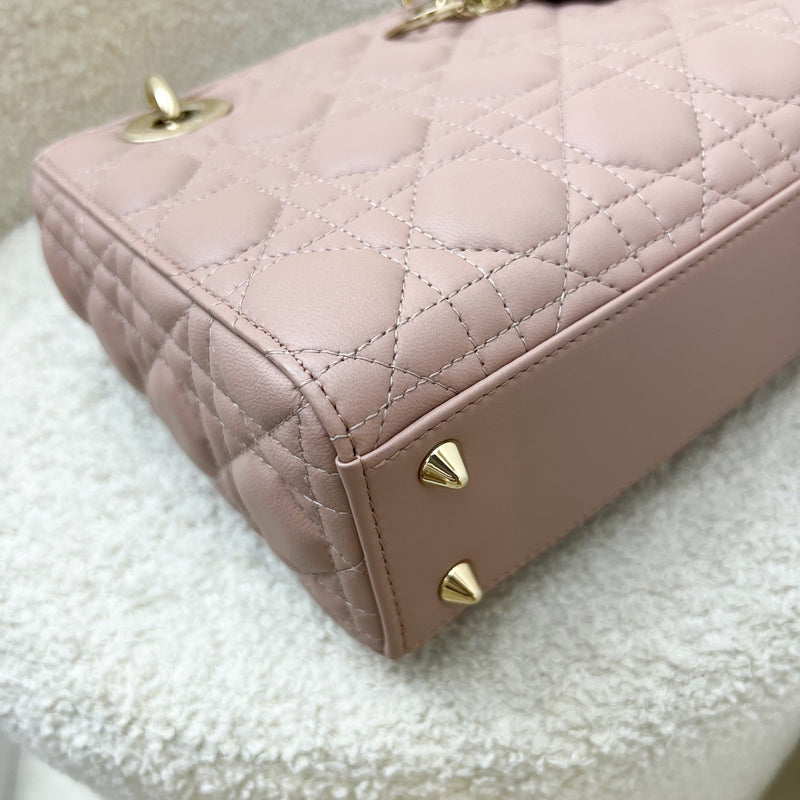 Dior Small Lady Dior My ABCDior Small Bag in Blush Pink Lambskin and LGHW (Model: M0538OCAL, Colour: M50P)