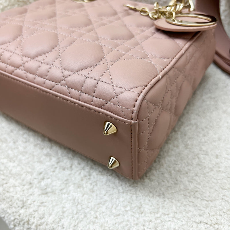 Dior Small Lady Dior My ABCDior Small Bag in Blush Pink Lambskin and LGHW (Model: M0538OCAL, Colour: M50P)