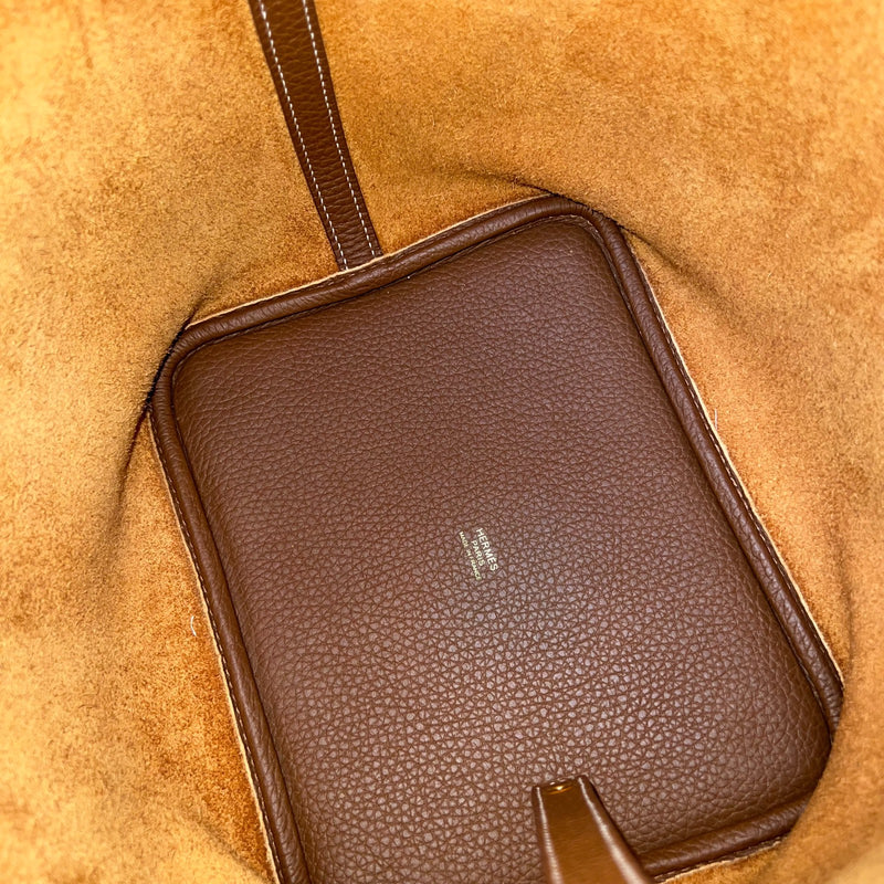 Hermes Picotin 22 in Gold Clemence Leather and GHW