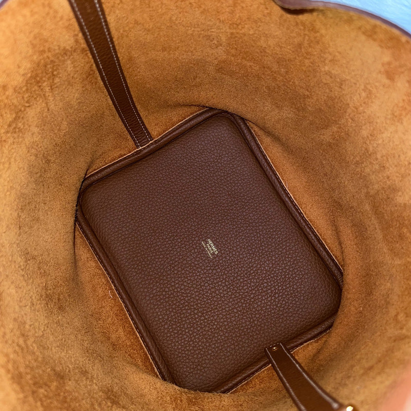 Hermes Picotin 22 in Gold Clemence Leather and GHW