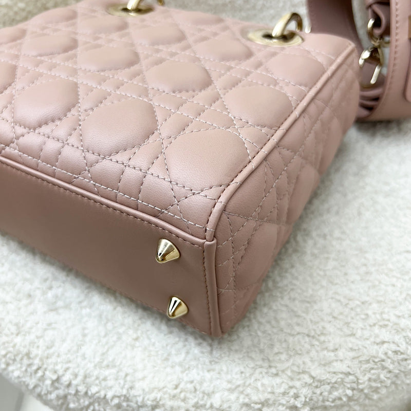 Dior Small Lady Dior My ABCDior Small Bag in Blush Pink Lambskin and LGHW (Model: M0538OCAL, Colour: M50P)
