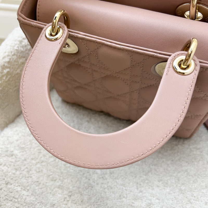Dior Small Lady Dior My ABCDior Small Bag in Blush Pink Lambskin and LGHW (Model: M0538OCAL, Colour: M50P)