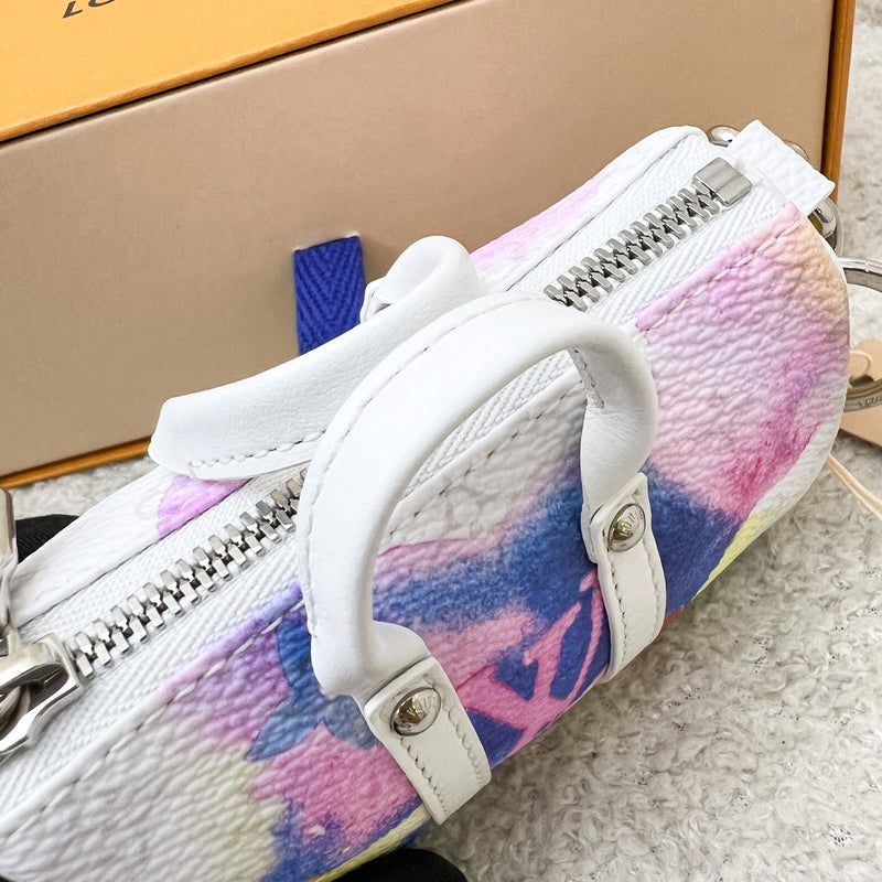 LV Mini Keepall Bag Charm in Watercolour Canvas and SHW (Model: MP2975)