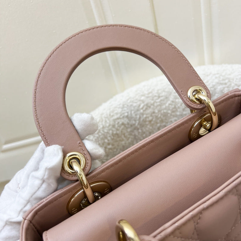 Dior Small Lady Dior My ABCDior Small Bag in Blush Pink Lambskin and LGHW (Model: M0538OCAL, Colour: M50P)