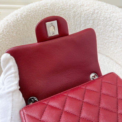 Chanel Classic Square Mini Flap in Red Caviar and SHW