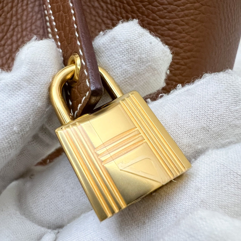 Hermes Picotin 22 in Gold Clemence Leather and GHW